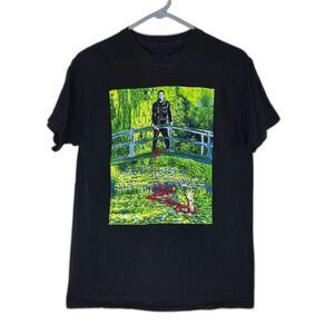 Halloween Black Michael Myers Monet Bridge Graphic Tee Size Medium